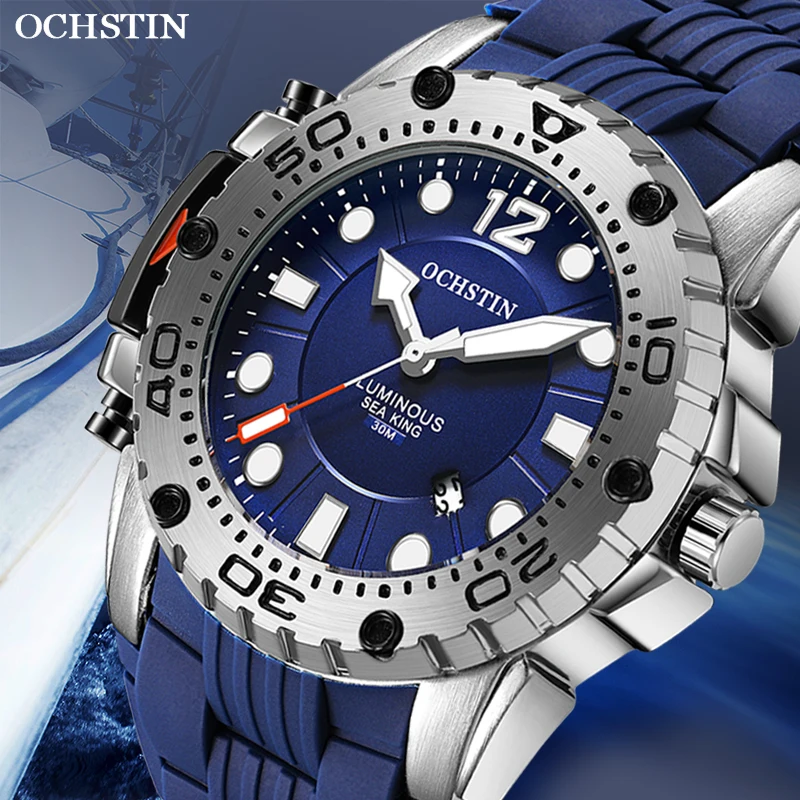 Preise OCHSTIN 2019 Männer Neue Mode top marke luxus Sport Uhr Quarz Wasserdichte Military Silikon Strap Armbanduhr Uhr Relogio
