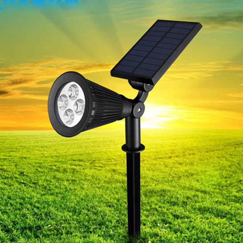 Solar do Jardim Holofotes ao ar Livre à Prova Movido a Energia Solar Lâmpadas Lâmpada Levou d' Água Abs 4leds Parede Luzes Gramado Luz Led 17 Lâmpadas solares