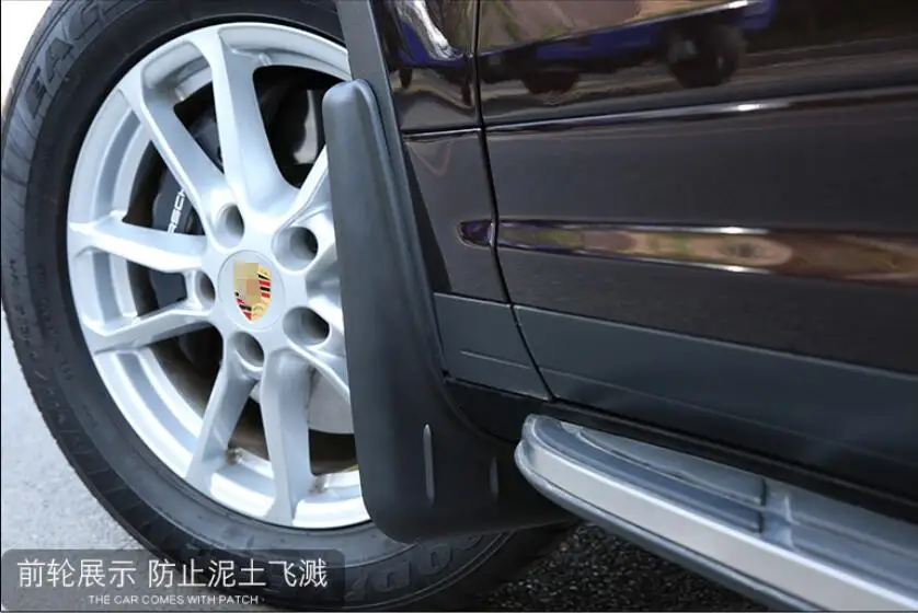 

Black engineering plastic Mud Flaps Splash Guard Mudguards For Porsche Macan 2014 2015 2016 2017