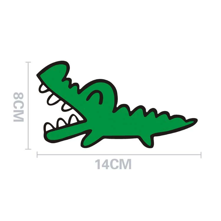 

14*8cm Alligator Crocodile Cartoon PVC Safe Toys Cool Stickers For Kids&Children Luggage Notebook Laptop Sticker Car-Styling
