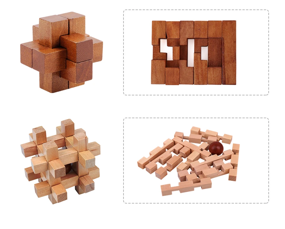 3 шт./компл. 3D деревянная головоломка для детей Взрослые головоломки дерево iq головоломка Прорезыватель Развивающие игрушки для детей игры разума