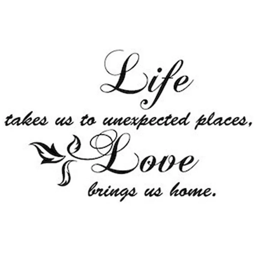 Quotation Life Takes Us To Unexpected Places Words Decorative Wall Stickers Home Decoration Hot Sale Stiker For Office | Дом и сад