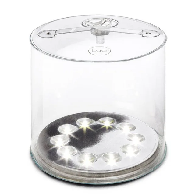 Chiclits LED Solar Light Portable Round-shaped Waterproof Emergency Tent Light Inflatable Three-mode For Camping Folding Lights (2)