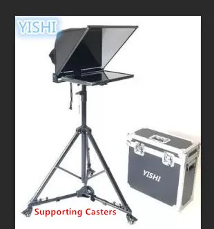 YiSHI 20 дюймов складной портативный микро-курсовый модератор надпись Session prompter Teleprompter с роликами