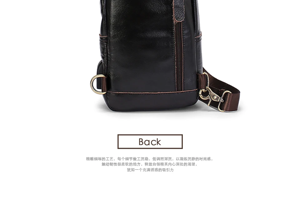 genuine leather men bag zipper crossbody bag sling bag men chest pack men messenger bags (21)