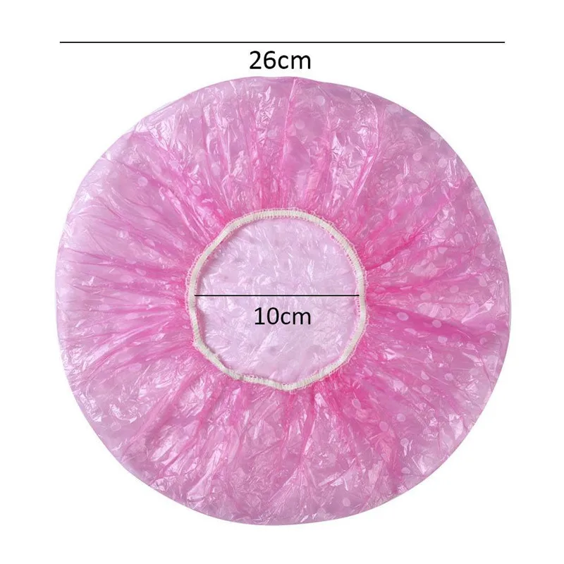 100 шт белая Толстая одноразовая шапочка, шапочка для душа, одноразовая эластичная шапочка для душа, прозрачная шапочка для волос, аксессуары для ванной комнаты - Цвет: 1