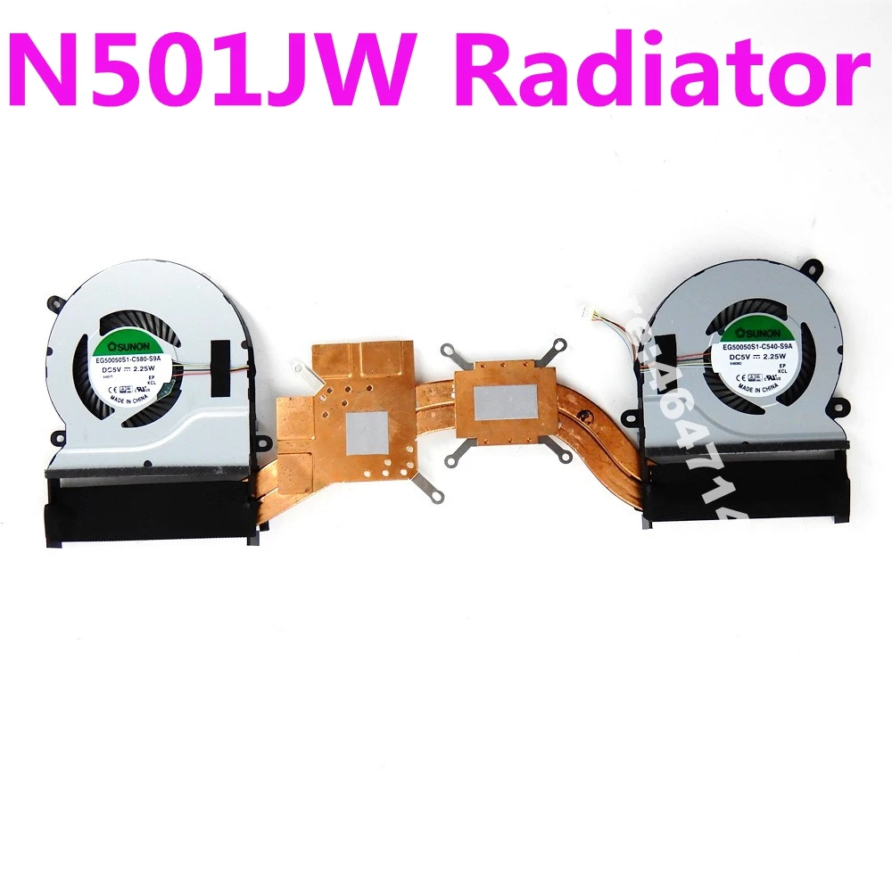

N501JW Radiator For ASUS N501J N501JW UX501JW G501J G501JW UX501J Laptop Heatsink CPU Cooling Fan Heatsink Cooler