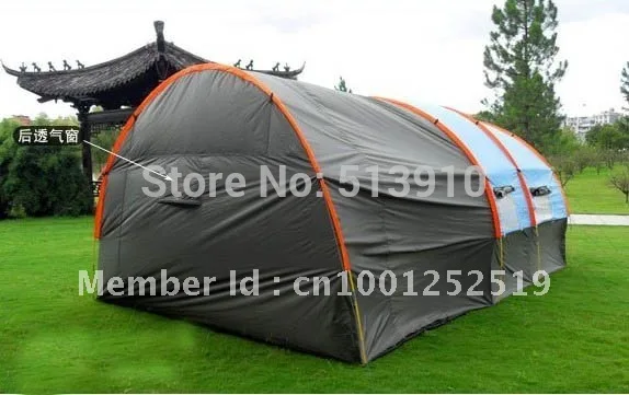 10 человек большая семейная палатка/Палатка/тоннель палатка/1 зал 2 комнаты вечерние палатки