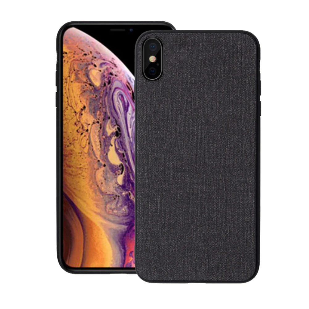 

Cloth Texture Soft TPU Case For iPhone XS MAX XR X 8 Ultra-thin Silicone Shockproof Back Cover For iPhone 7 8 Plus Shell Coque