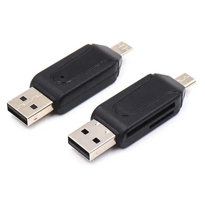 USB 2,0 OTG кардридер Micro USB SD/TF кардридер SD/TF для дома, путешествий, офиса и т. д. адаптер для телефонов/ПК