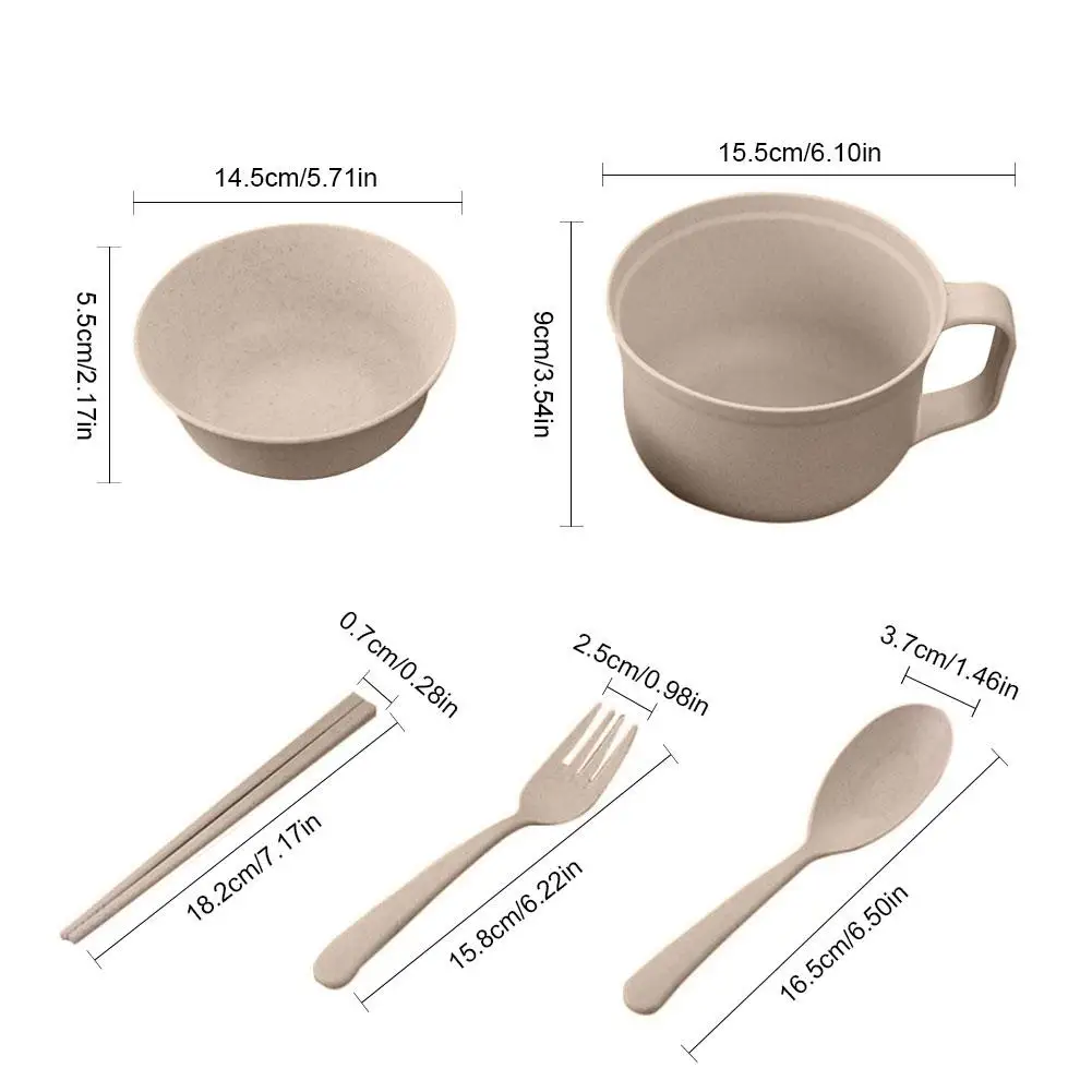Beige 5 комплект столовых приборов мгновенная супница палочки для еды ложка Обеденный Инструмент бизнес подарок настольные украшения дорожная посуда набор столовых приборов - Цвет: Beige