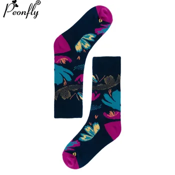

PEONFLY USA(6-10) New Pattern Butterfly Funny men women happy Lovers Socks Male Full Cotton