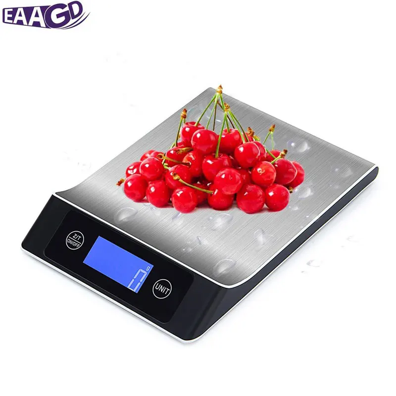 

Touch Digital Kitchen Scale Electronic Food Scale Gram for Cooking - Adjustable Shut Off Time, Waterproof Stainless Steel