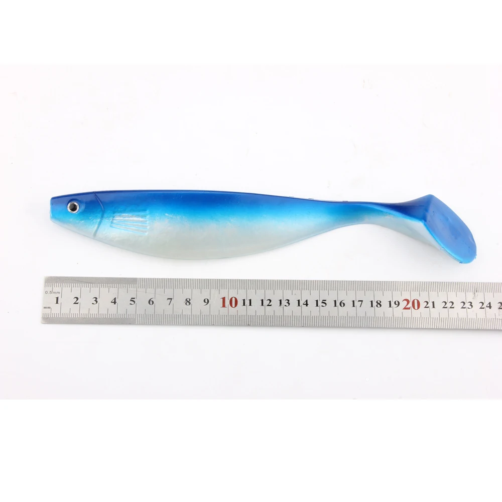 Cheap 1pc 25cm/9.84in 75g Saltwater Pike See Bass Fishing Lure Vivid Paddle  Tail Silicone Soft Lure Wholesale Fishing Bait