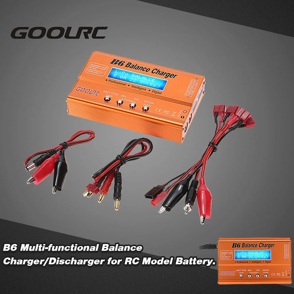 

Original GoolRC B6 Mini Multi-functional Balance Charger/Discharger for LiPo Lilon LiFe NiCd NiMh Pb RC Battery