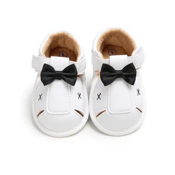 

2020 New style Baby Girls Boys PU leather brand new bow solid color Moccasins First Walkers Shoes for party
