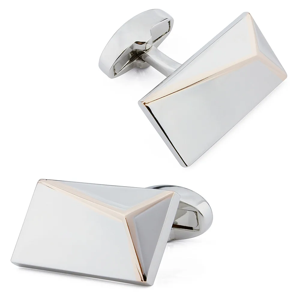 

Brand Hawson Fashion Jewelry Mens Cufflinks Rose Gold Color Cuff links for Wedding Gift with Luxury Free Gift Box