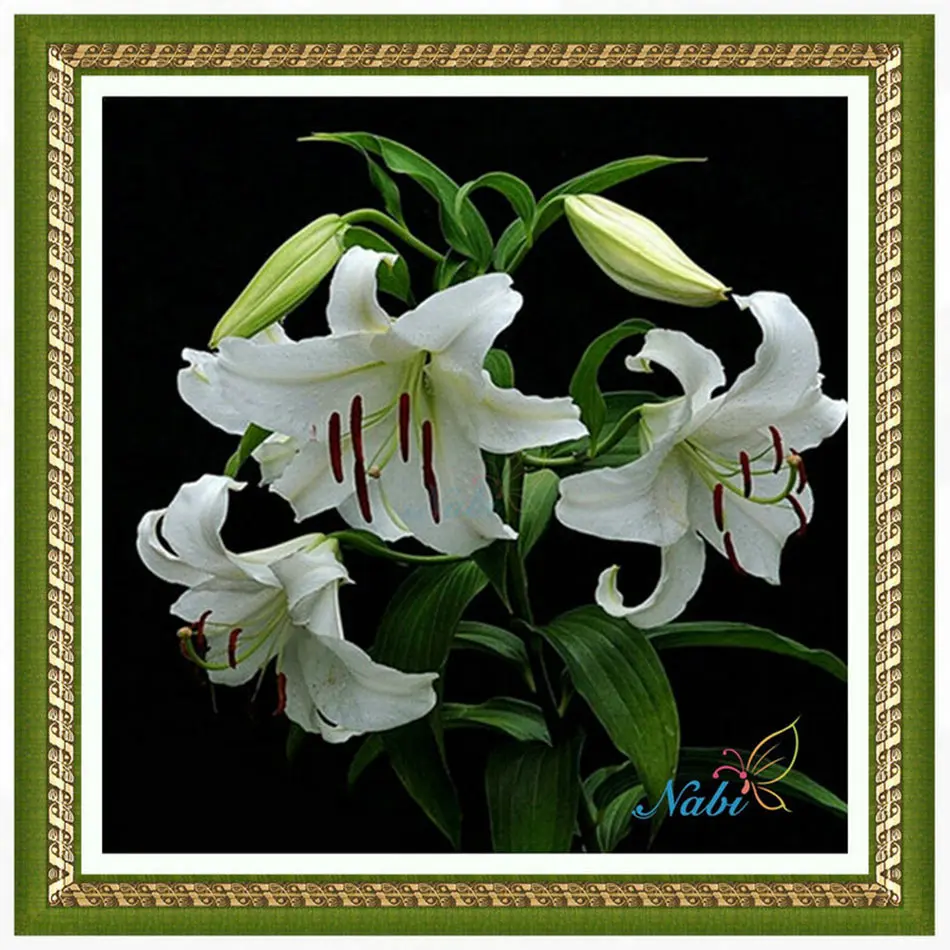

Square diamond mosaic painting diamond embroidery cross stitch Flower Lily - 5d diy full crystals beadwork set 882HH