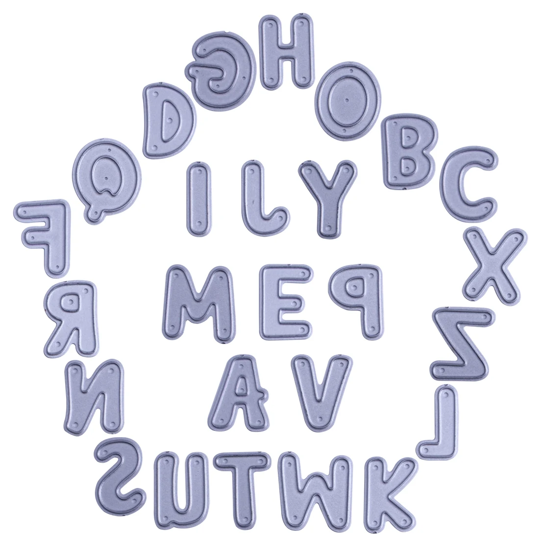 LETAOSK 26pcs/Set Capital English alphabet Letter Frame Cutting Dies