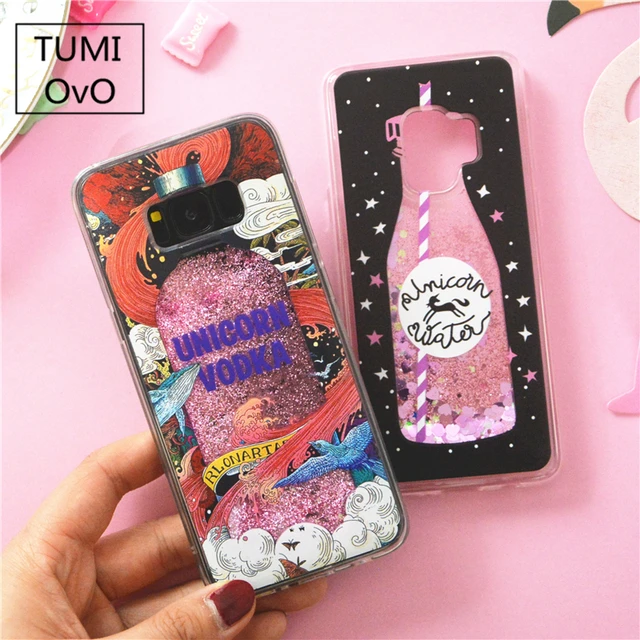 Special Offers Unicorn Bottle Glitter Liquid Pink Love Quicksand Soft Case for Samsung Galaxy S8 S9 Plus S7 Edge S5 J1 J3 J5 J7 A3 A5 2016 2017