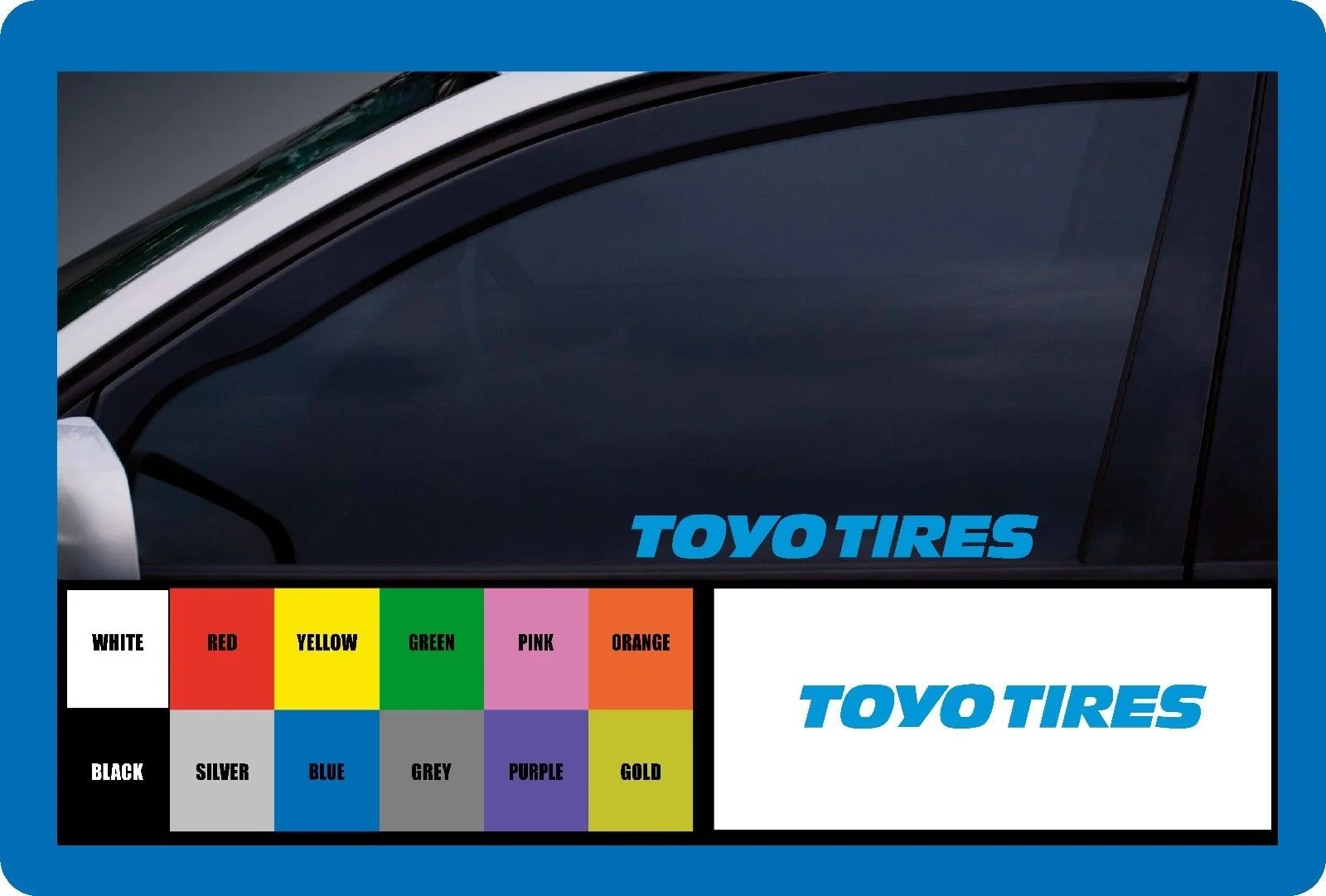 

For 2 x TOYO TIRES - FOR BODYWORK - CAR DECAL STICKER long