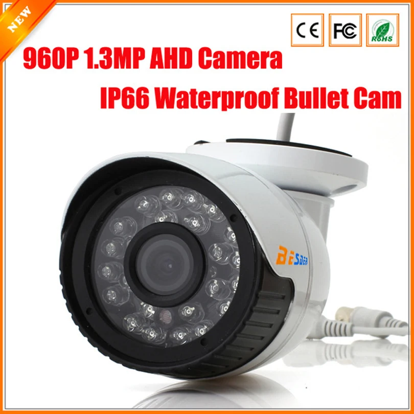 

BESDER IP66 Waterproof Bullet Outdoor AHD Camera 1.3MP 2500TVL Camera AHD 960P Surveillance CCTV Camera 24 IR LED IR Cut Filter