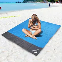 Водонепроницаемое пляжное одеяло Открытый портативный коврик для пикника Кемпинг наземный коврик матрас пляжный коврик воздушный коврик для сна синий/зеленый