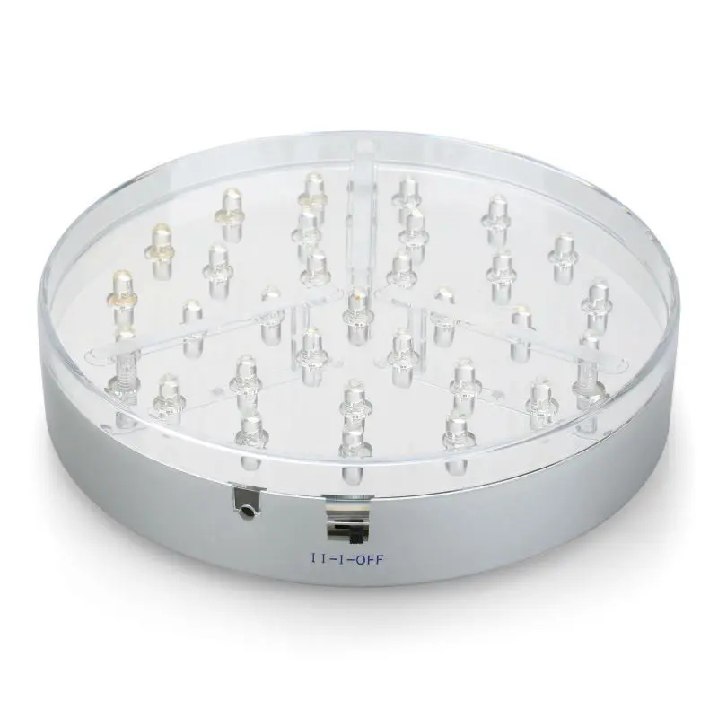 Party decor E LUMINATOR 6inch SLEEK SILVER FINISH 31WHITE LED LIGHTS