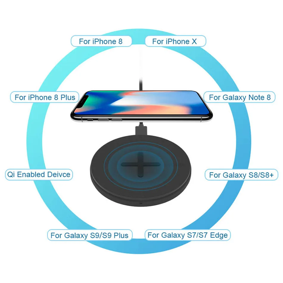 NILLKIN 10W Qi Wireless Charger For Xiaomi Mix 2s 3 Mobile Phone Chargers For Huawei P30 Mate 20 Pro Mini Wireless Charging Pad (6)