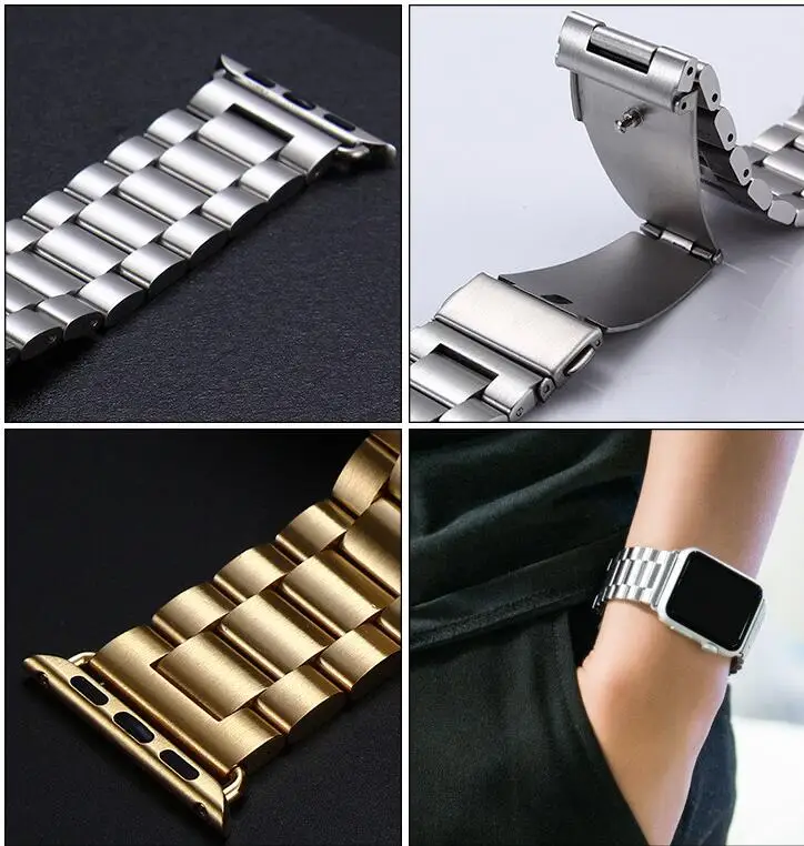 5PCS Steel Watchband for Apple Watch serise1 2 3 Sport Edition 40/44/38/42mm Wrist Band Bracelet Strap with adapter Replacement