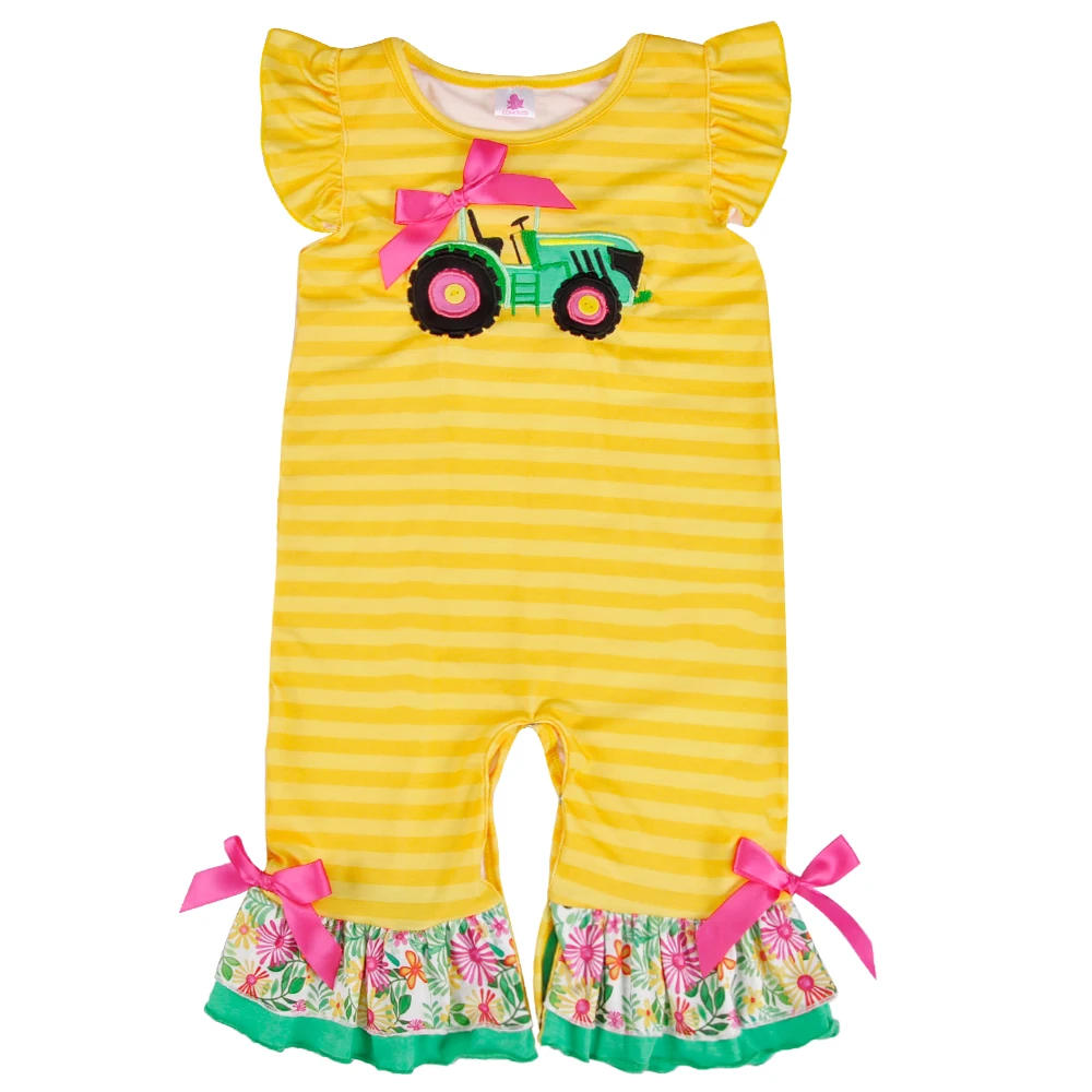 

CONICE NINI Newest Design Baby Girl Clothes Summer Newborn Kids Car Pattern Fashion Knitted Cotton Rompers GPF806-163
