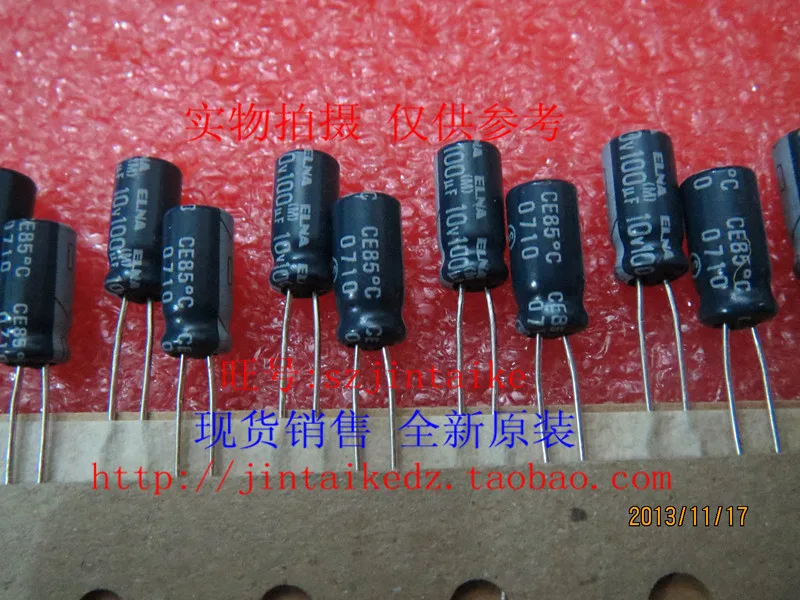 

2018 hot sale 30PCS/50PCS Japan ELNA electrolytic capacitors 10V100UF 5X11 RE2 series of 85 degrees high-quality free shipping