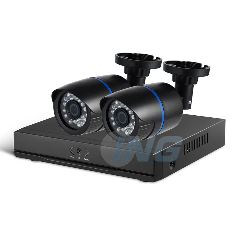 2CH/4CH POE 1080P CCTV IP камера система Комплект HD 4-канальный NVR 2 шт/4 шт 1920x1080P 2.0MP Водонепроницаемая камера комплект безопасности