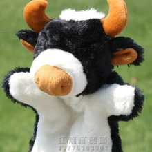 История игрушки 1 шт. 26 см мультфильм Бык теленок Плюшевые Ручные куклы Спящая Успокаивающая образовательная игра выполнить Мягкие Детские подарок