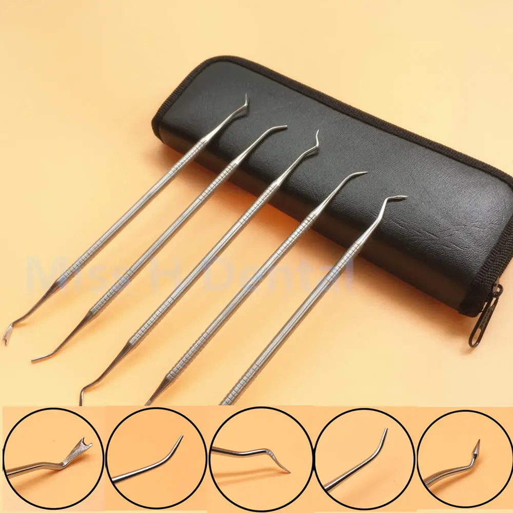 

5pcs/set Dental Resin Modifier Set Stainless Steel Resin Filler Resin Dresser Fill Filler
