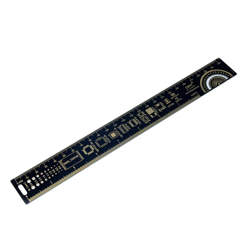 4 каблуке 15 см, 20 см, 25 см PCB линейка, измерительный инструмент Многофункциональный линейка PCB резистор микросхема конденсатора IC SMD для электроники - Цвет: 25 CM
