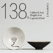 № 138 китайская высококачественная керамическая чайная чашка 65 мл чайный набор кунг-фу фарфор японский стиль ручная роспись маленькая чайная чаша