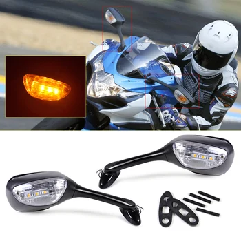 

CITALL 2pcs Turn Single Indicator Light Rearview Mirror Fit for Suzuki GSXR1000 2005 - 2007 2008 GSXR600 GSXR750 2006~ 2011 2012