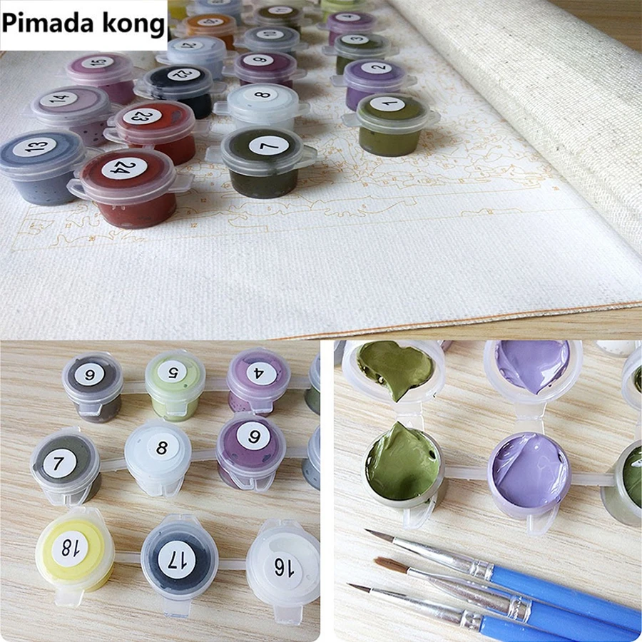 Anna Dan Elsa Kartun Cat Minyak Diy Lukisan Dengan Nomor Diy Gambar Menggambar Mewarnai Pada Kanvas Lukisan Dengan Tangan Dinding Cat AliExpress