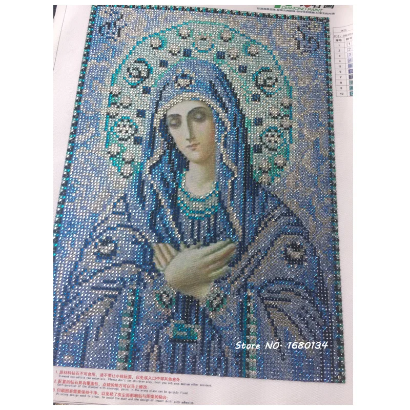 Алмазная вышивка RUBOS Theotokos Iverskaya otodox, икона, религия, Алмазная мозаика, сделай сам, 5D, рукоделие, Хрустальная бусина, дрель, Декор, подарочный набор