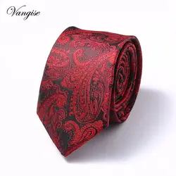 Модные узкие галстук 6 см шелковые галстуки для мужчин 30 стилей ручной работы тонкий синий и красный для Свадебная вечеринка