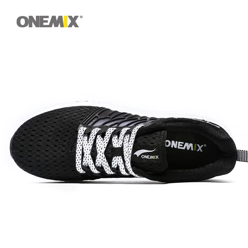 ONEMIX женские кроссовки для Для женщин сетки мягкие кроссовки белый Zapatillas Спорт Бег Прогулочные кроссовки Бесплатная доставка 5,0