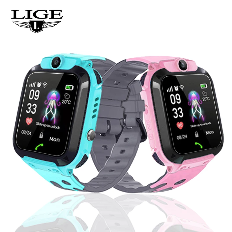 

Smart watch Kid SmartWatches Support SIM card Children Baby Watch for SOS Call Location Finder Locator Tracker Anti Lost Monitor