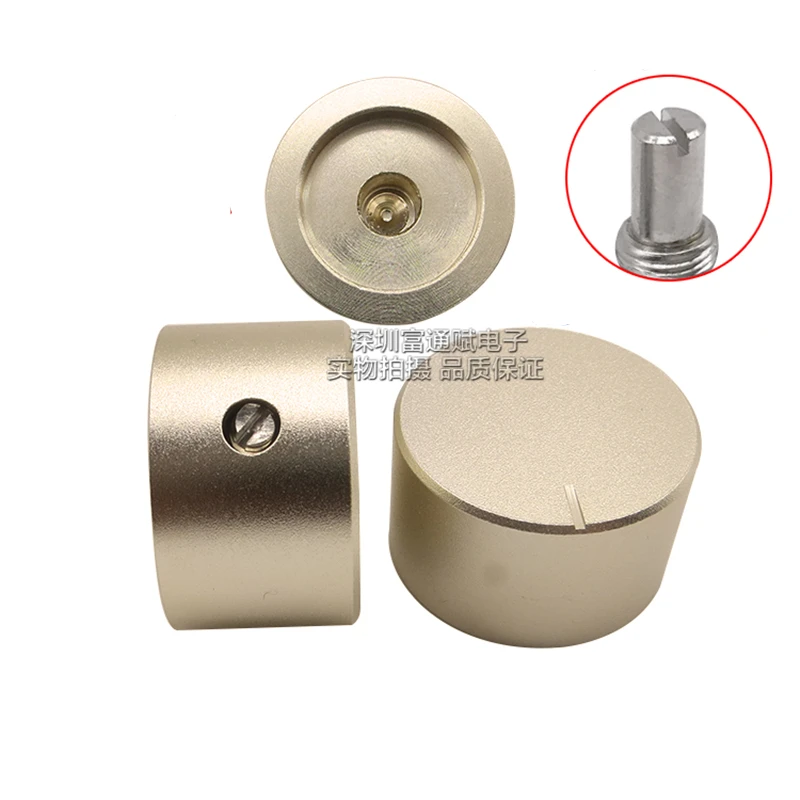 

All aluminum HIFI fever solid volume knob cap champagne color sandblasting diameter 25MM * 15MM inner hole 6MM