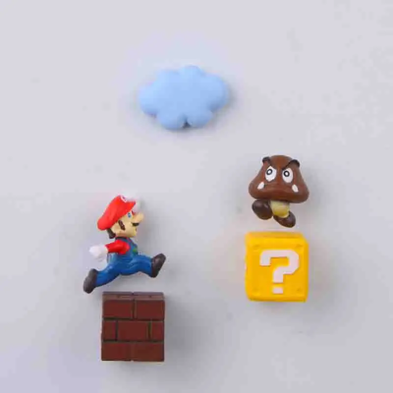 10 шт. Принцесса Радуга облака 3D Funy стереоскопический Super Mario Bros магниты на холодильник стикер сообщений детская игрушка подарок на день рождения