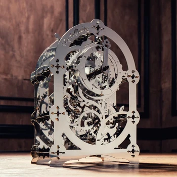 

DIY Metal Model Puzzle Mechanical Gear Drive Pendulum Clock Drive Jobs Assemble Jigsaw Model Building Kit Toy For Children Adult
