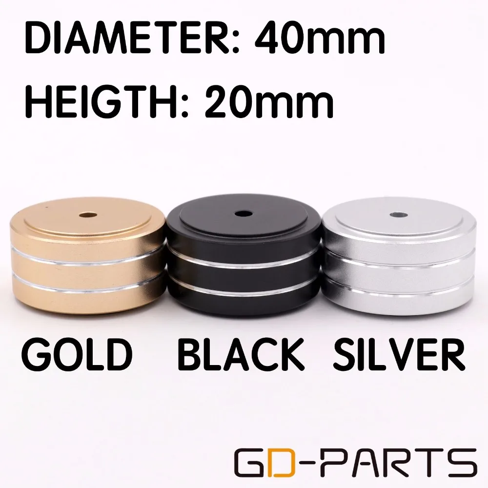 4PCS Black Full Aluminum AMP Feet Vibration Cone Speaker Machine DAC Feet Stand