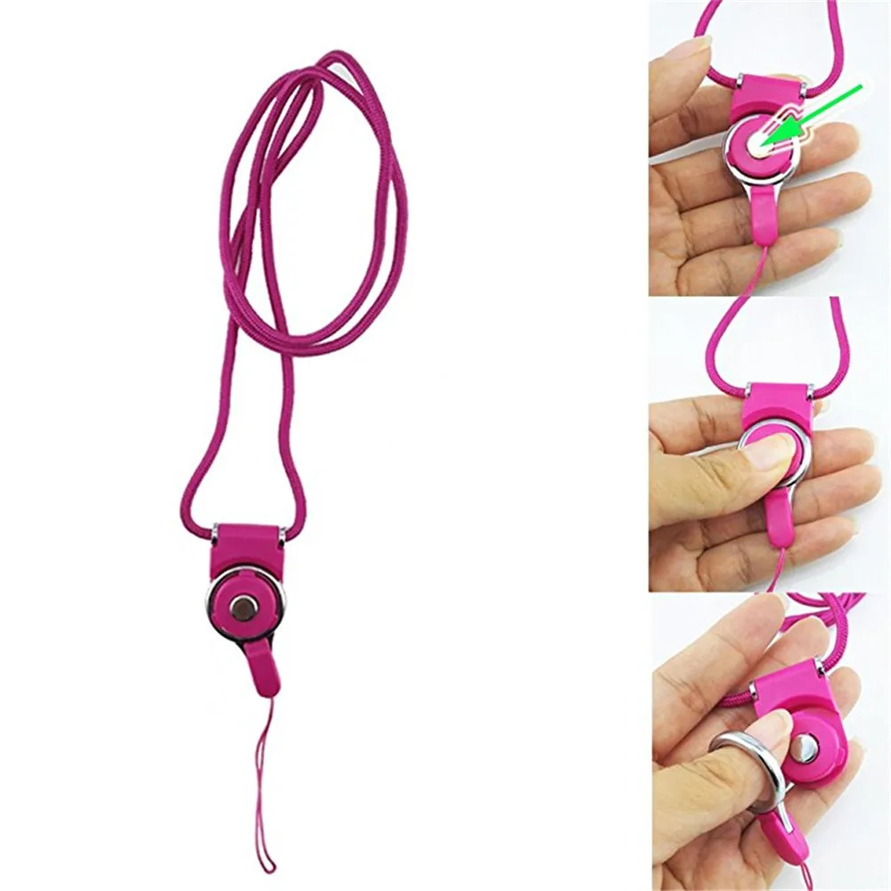 Detachable Cell Phone Neck Lanyard Strap Quick-Release Nylon Necklace/ Wrist Hand Lanyard/ Keychain