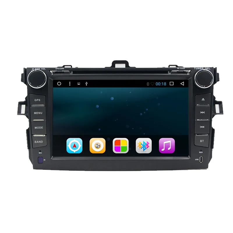 Sale YILUZHE Double 2 Din 1024*600 Quad Core Android 8.01 Car DVD GPS Navigation For Toyota Corolla 2007-2013 Car Head Unit 0