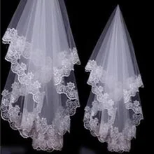 Белая свадебная вуаль цвета слоновой кости 1,5 м 3 м длинный Винтажный кружевной свадебный для невесты вуаль